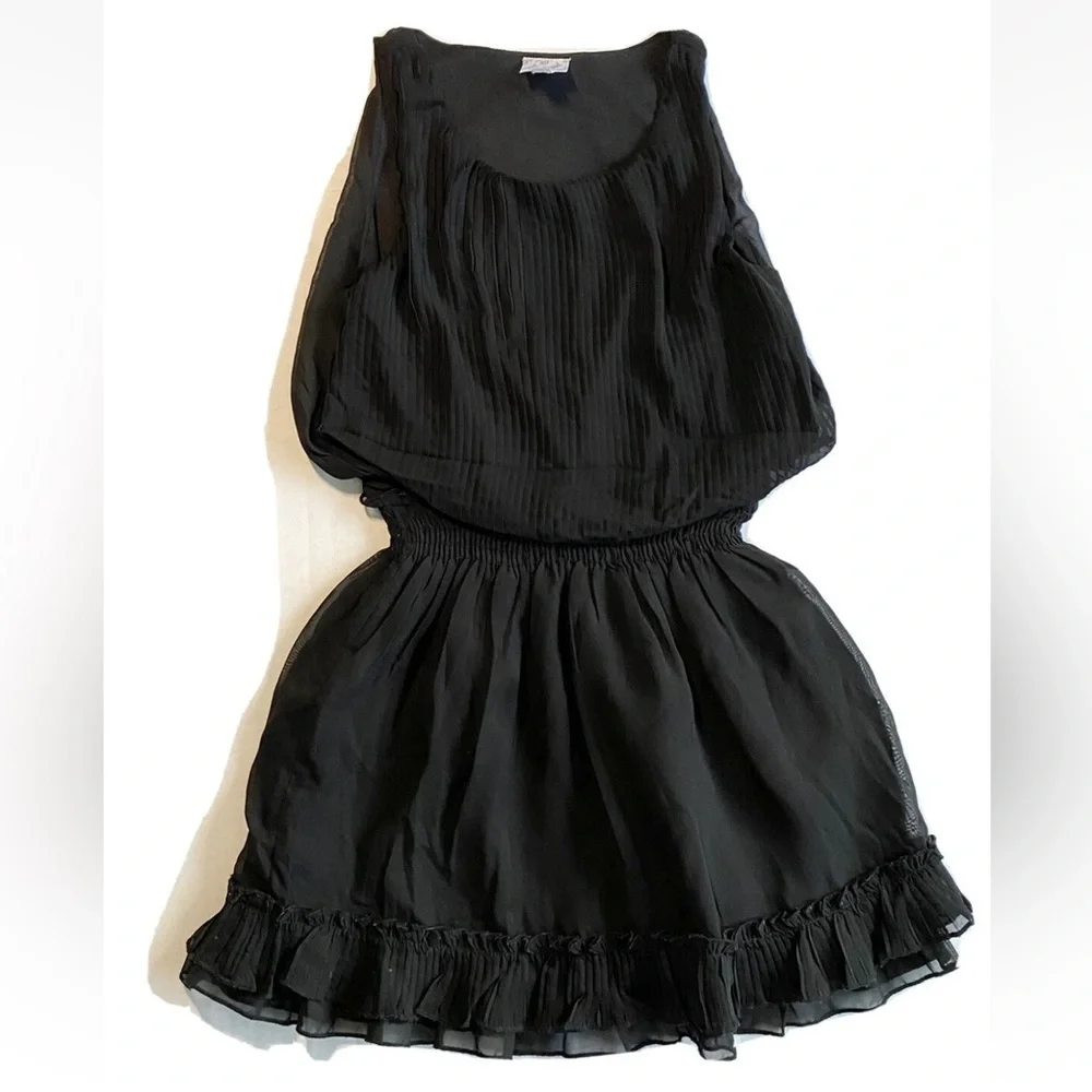 Disney D Signed Girls Black Dress with Ruffle Detail Size L Girls